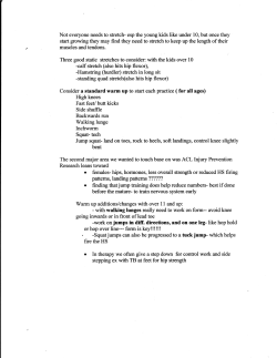 Stretches and Warmups