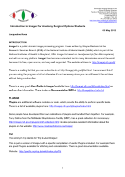 1 Introduction to ImageJ for Anatomy Surgical Options Students