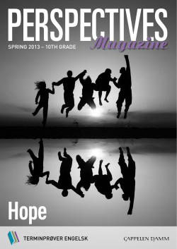 SPRING 2013 &ndash; 10TH GRADE TERMINPR&oslash;VER ENGELSK