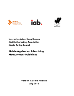 Mobile Application Advertising Measurement Guidelines