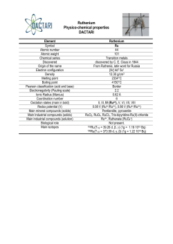 Ru - DACTARI : DAtabase for Chemical Toxicity and radiotoxicity