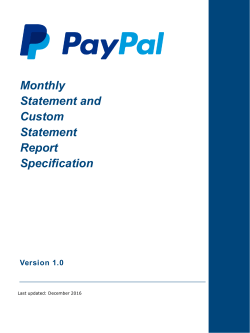 Monthly Statement Report