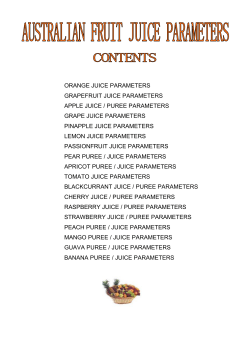 ORANGE JUICE PARAMETERS GRAPEFRUIT JUICE