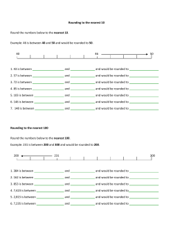 Rounding to the nearest 10 Round the numbers below to the