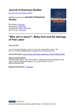 Moby Dick and the Ideology of Free Labor