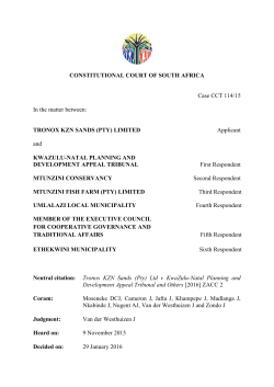 CONSTITUTIONAL COURT OF SOUTH AFRICA Case CCT 114/15