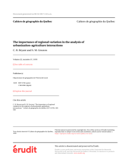 The importance of regional variation in the analysis of urbanization
