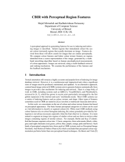 CBIR with Perceptual Region Features