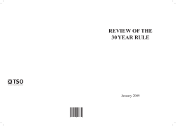 a report in 2009 - UK Government Web Archive