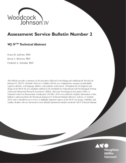 Assessment Service Bulletin Number 2