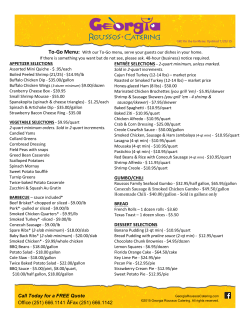 to-go options - Georgia Roussos Catering