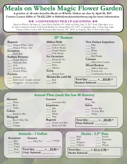 2017 Plant Order Form