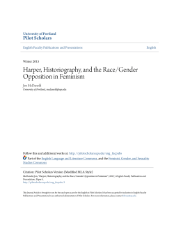 Harper, Historiography, and the Race/Gender