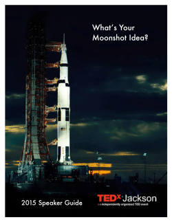 TEDxJackson Speaker Guide