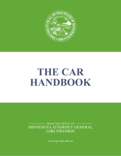 the car handbook - Minnesota Attorney General