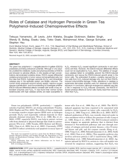Roles of Catalase and Hydrogen Peroxide in Green Tea Polyphenol
