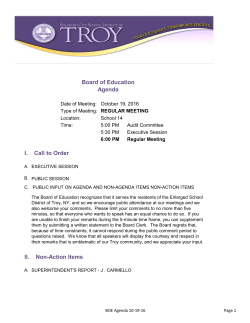 BOE Agenda 10-19-16 - Troy City School District