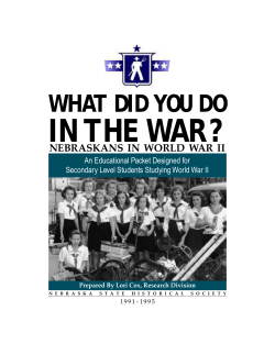 Nebraskans in World War II - Nebraska State Historical Society