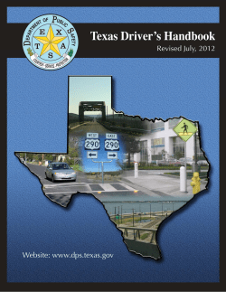 Texas Driver`s Handbook
