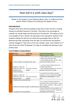 How tall is a sixth class boy?
