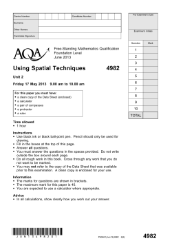 Free-Standing Mathematics Qualification - Foundation Level