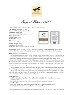 Tech Sheet - Seyval Blanc 2014