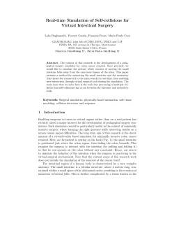 Real-time Simulation of Self-collisions for Virtual Intestinal Surgery