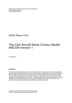 The CAA Aircraft Noise Contour Model