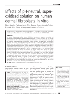 Effects of pH-neutral, super- oxidised solution on human dermal