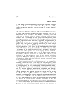 Bhagat Singh - UCSB Global Studies