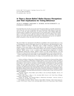 Is There a Secret Ballot? Ballot Secrecy Perceptions