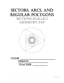 Sectors, Arcs, and Regular Polygons