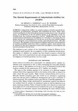 The Steroid Requirements of Labyrinthula vitellina