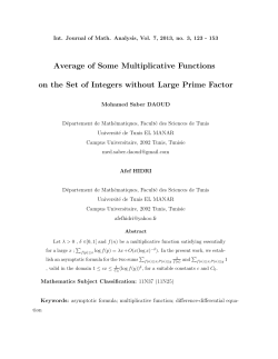 Average of Some Multiplicative Functions on the Set of Integers