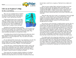 Life on an Explorer`s Ship