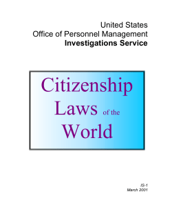 Citizenship Laws - Dual and Multiple Citizenship