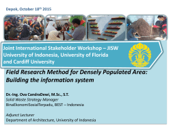 Field Research Method for Densely Populated Area: Building the