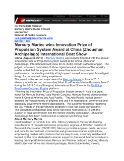 Mercury Marine wins Innovation Prize of Propulsion System Award