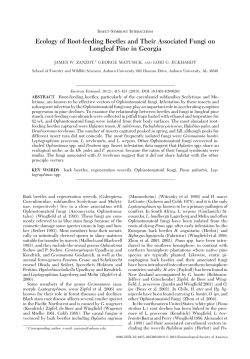 Ecology of Root-feeding Beetles and Their Associated Fungi on