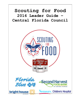 Scouting for Food - Central Florida Council