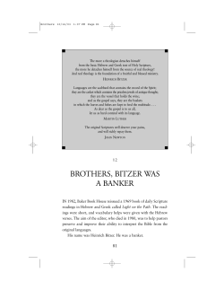 BROTHERS, BITZER WAS A BANKER