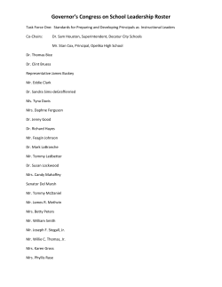 Attachment 8 Governors Commission on Quality Teaching