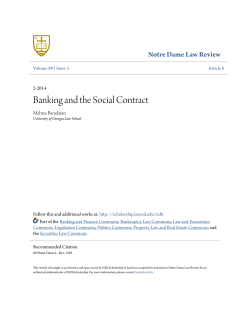 Banking and the Social Contract