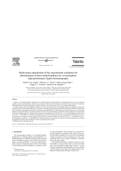 Multivariate optimisation of the experimental conditions for