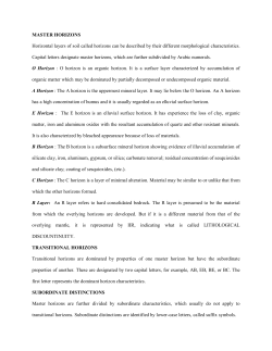 MASTER HORIZONS Horizontal layers of soil called horizons can