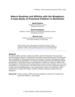 Nature Routines and Affinity with the Biosphere: A Case