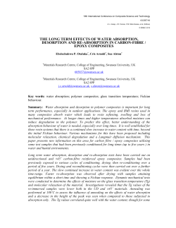 THE LONG TERM EFFECTS OF WATER ABSORPTION