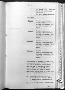 18 - COUNTY MAYO: 1st October, 1974. Interviews have been