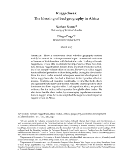 Ruggedness: The blessing of bad geography in Africa