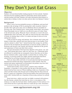 They Don`t Just Eat Grass - Oklahoma 4-H